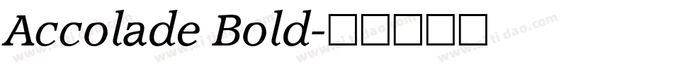Accolade Bold字体转换